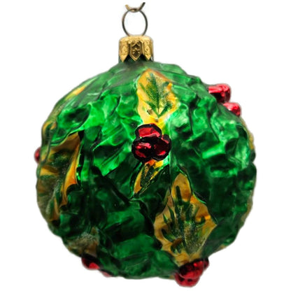 Christopher Radko Holly Frost Berry Green Christmas Tree Ornament 97-135-0