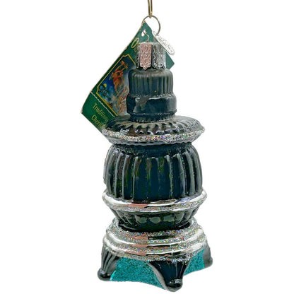 Old World Christmas 2008 Potbelly Stove Black Americana OWC Ornament Decoration