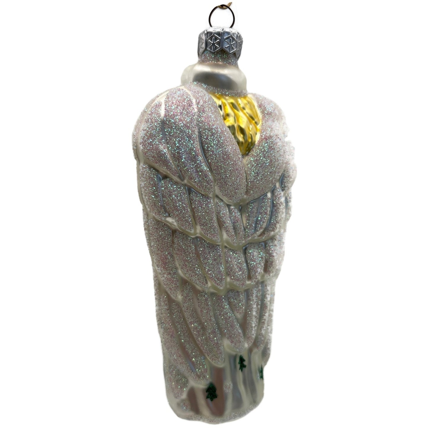 Patricia Breen Noel Angel Pearl White Green Religious Christmas Tree Ornament