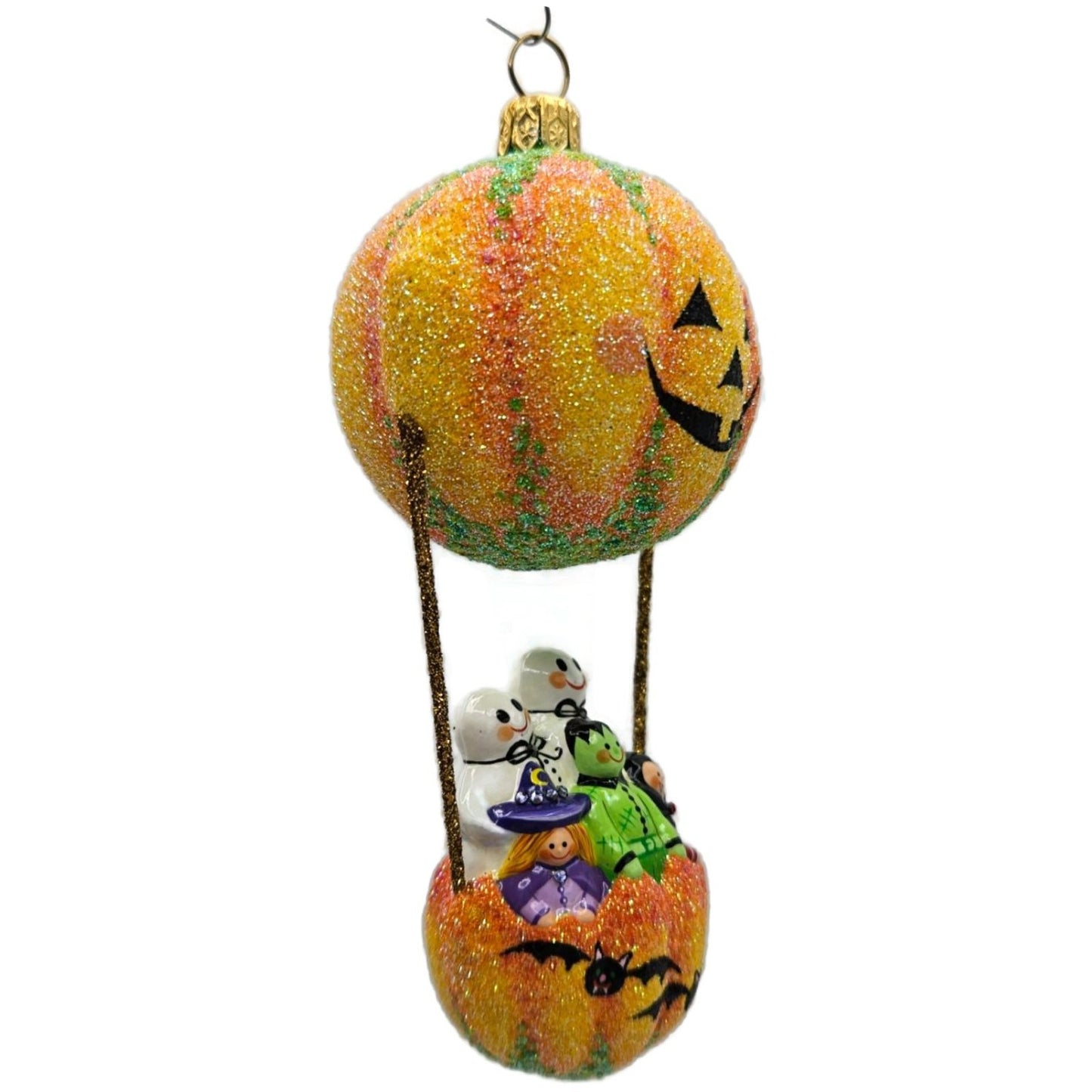 Patricia Breen Sweet Seekers Orange Pumpkin Travel Halloween Tree Ornament
