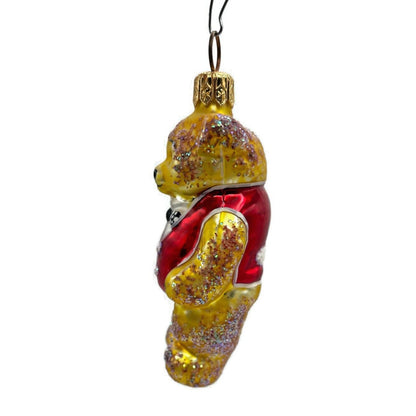 Christopher Radko Tiny Ted Teddy Bear Gem Blown Glass Christmas Ornament 940490