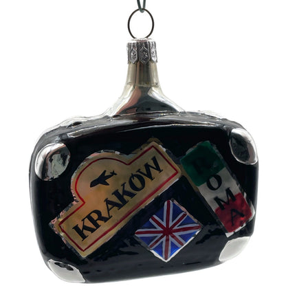 Patricia Breen Valise Black Krakow UK Travel Christmas Holiday Tree Ornament