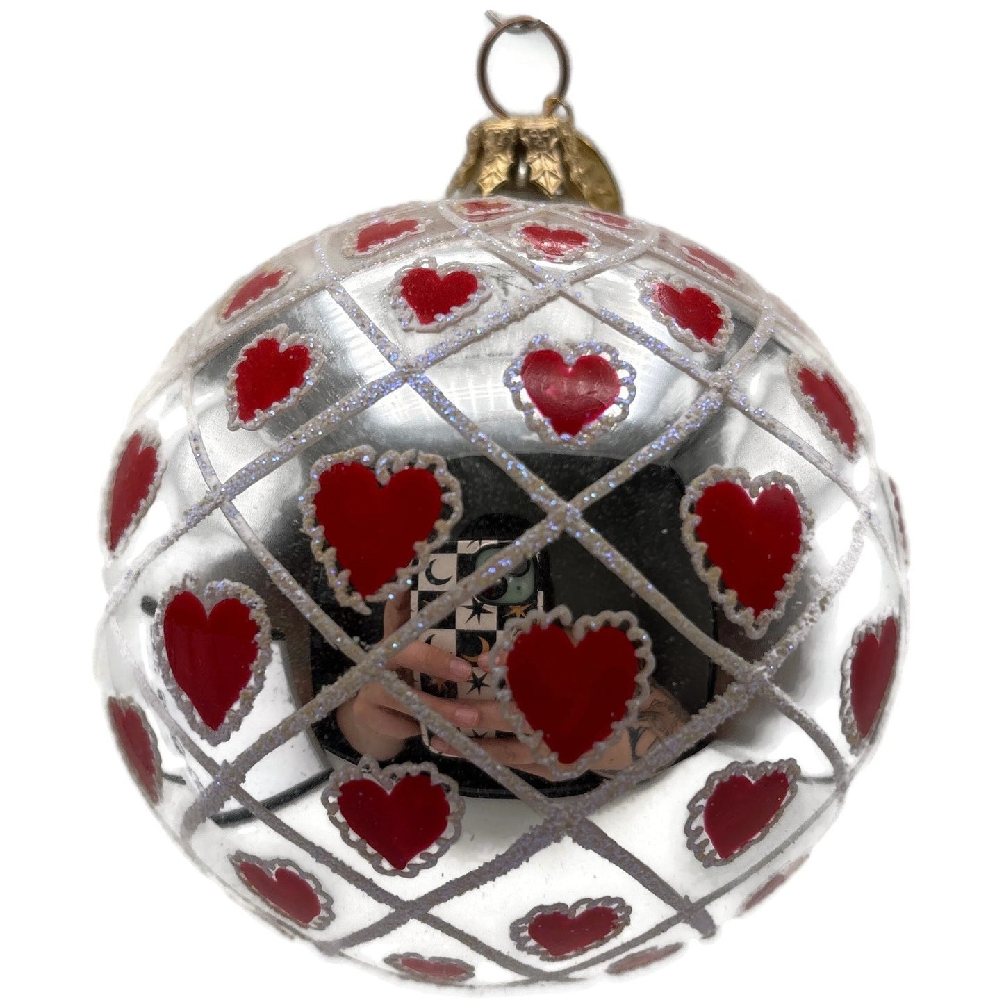 Christopher Radko Petite Many Splendored Heart Valentines Day Ornament 01-0668-0