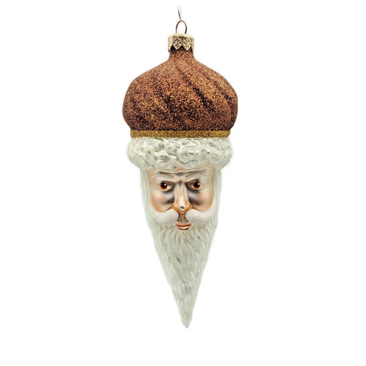 Patricia Breen Minsk Santa Claus Copper Glitter Christmas Holiday Tree Ornament
