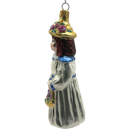 Patricia Breen Phoebe Holding Flower Basket Christmas Tree Ornament AIC