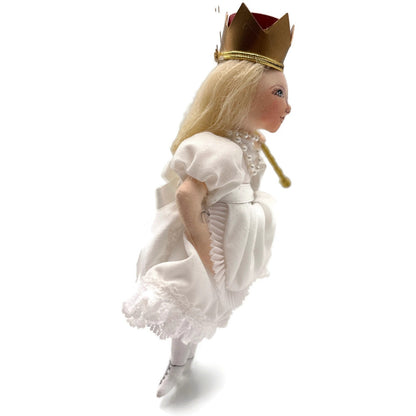 Gladys Boalt Queen Alice White Alice in Wonderland Signed Christmas Ornament