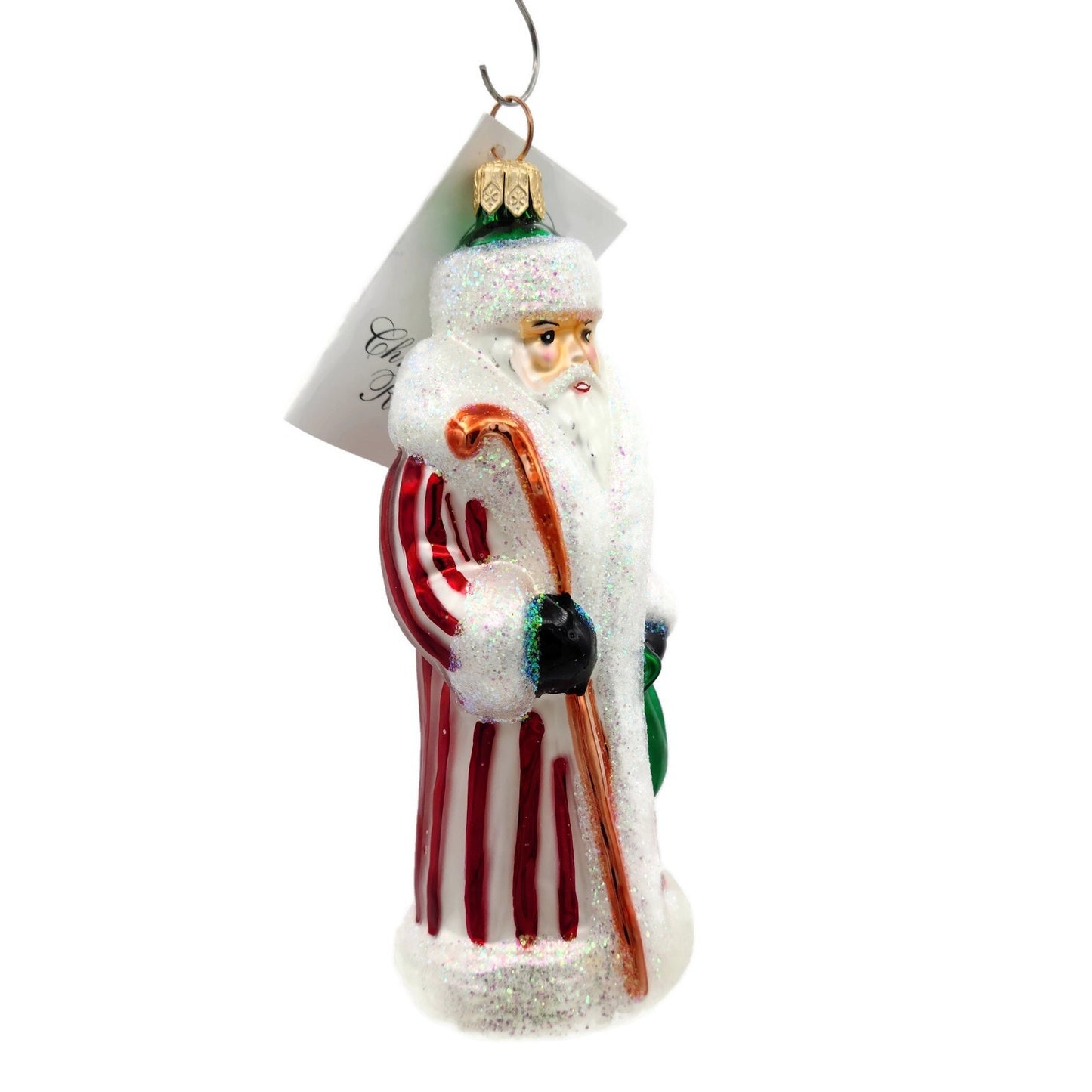 Christopher Radko Mini Russian Striped Santa Claus Christmas Ornament 98-170-0