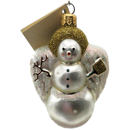 Patricia Breen Angel For Catlin Gold Pearl White Glitter Christmas Tree Ornament