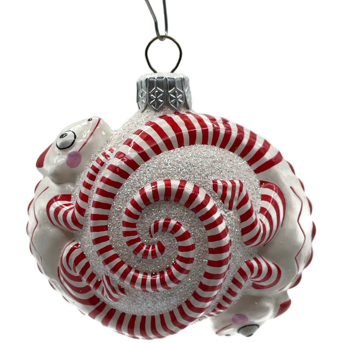 Patricia Breen Once Again for James Hearts Striped Chameleon Valentines Ornament