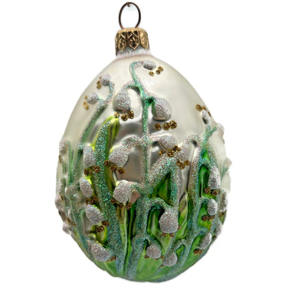 Patricia Breen Lily of the Valley Floral Glass Easter Christmas Ornament 9600AIC