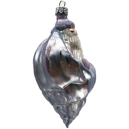 Patricia Breen Coastal Santa Periwinkle Matte Summer Nautical Christmas Ornament