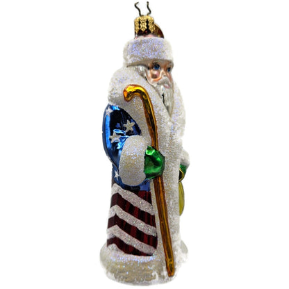 Christopher Radko Mini Patriotic Russian Santa Peace Christmas Ornament 3010749