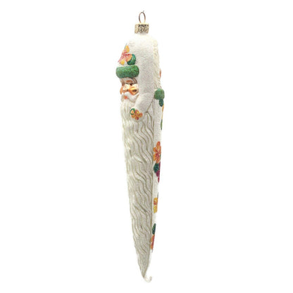 Patricia Breen Bowman Santa Claus Nasturtiums Spring Christmas Tree Ornament
