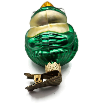 Patricia Breen Frog Prince Green Gold Crown Clip On Christmas Ornament