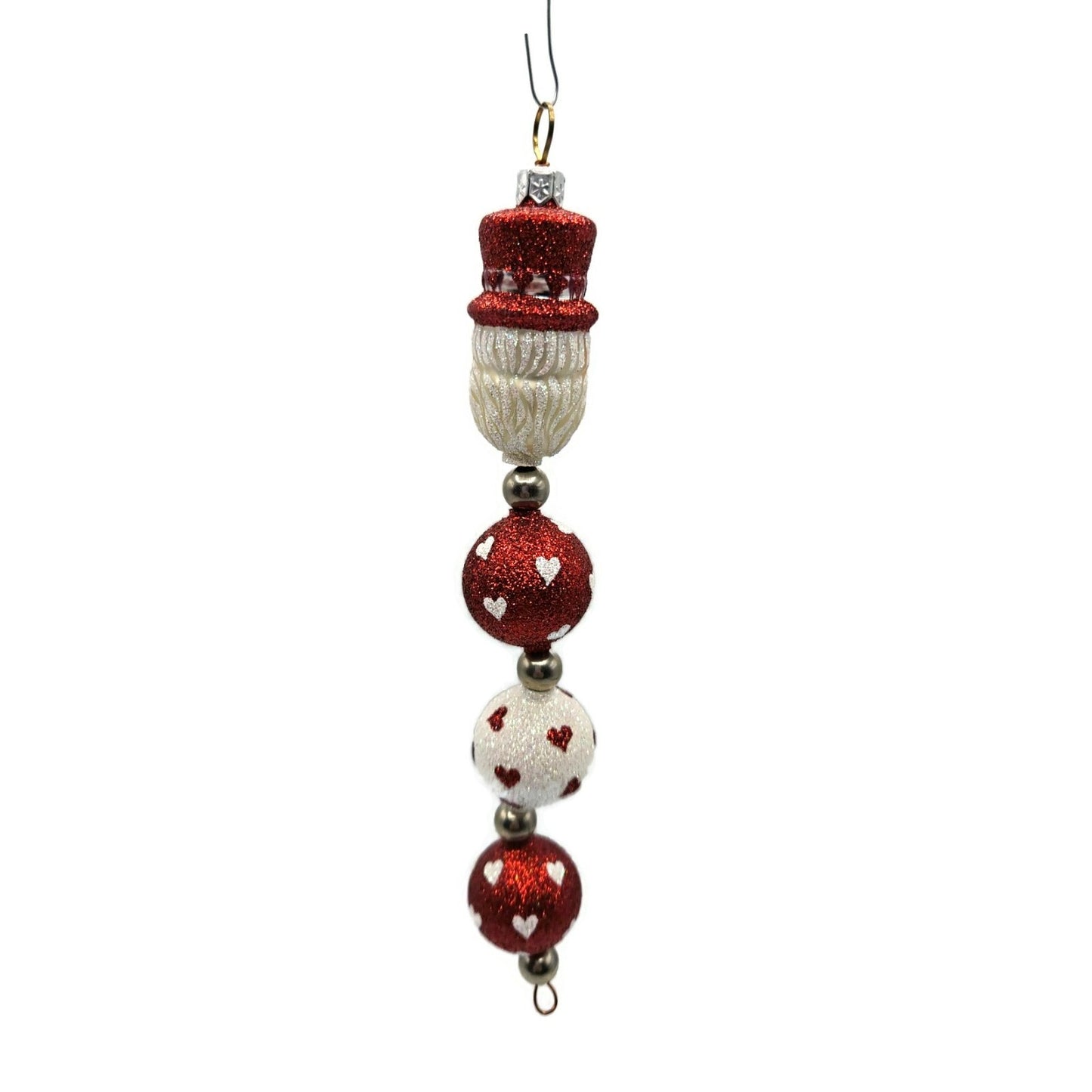 Patricia Breen Kinetic Icicle Valentines Hearts Santa Christmas Tree Ornament