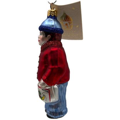 Patricia Breen Henrys First Day of School Red Blue Boy Christmas Ornament 9719