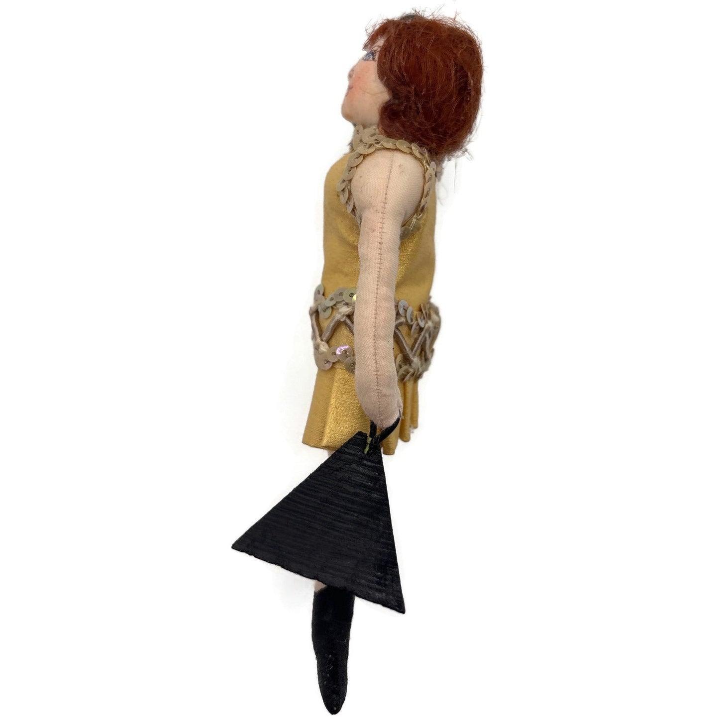 Gladys Boalt Circus Female Weight Lifter Handmade Fabric Christmas Tree Ornament