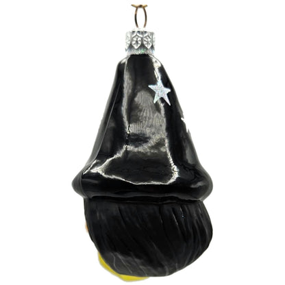 Patricia Breen Witch Hazel Green Face Stars Black Hat Halloween Ornament 9847