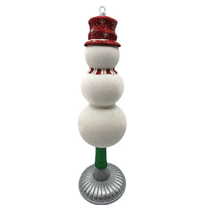 Patricia Breen Snowy Topper Finial Red Snowman Holly Christmas Tree Topper