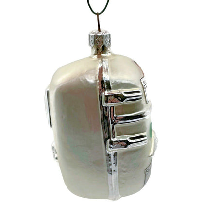 Patricia Breen Grandma Josies Fridge Pearl Silver Peace Heart Christmas Ornament