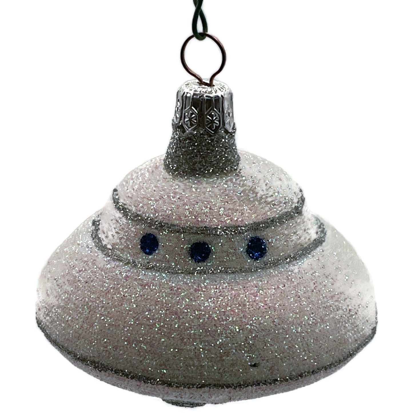 Patricia Breen A Walk on the Moon Space Ship Flying Saucer Christmas Ornament