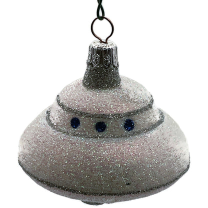 Patricia Breen A Walk on the Moon Space Ship Flying Saucer Christmas Ornament