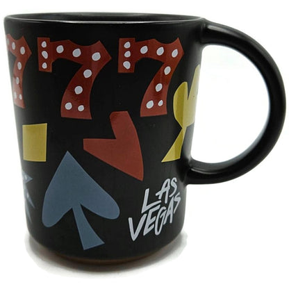 Starbucks Las Vegas Lucky 777 Casino Cards Black Coffee Cup Mug 12 fl oz