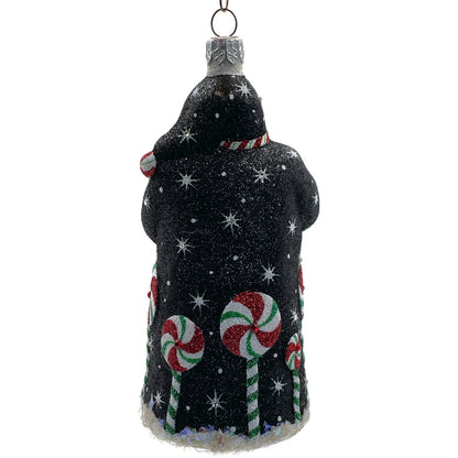Patricia Breen Ornament Torun Santa Black Candy Canes Gingerbread Christmas Tree