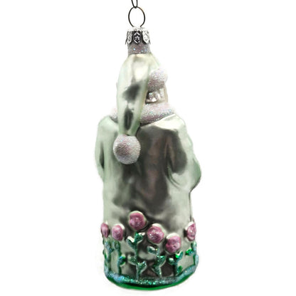 Patricia Breen Santa of the Windsor Salmon Rose Pearl Spring Christmas Ornament