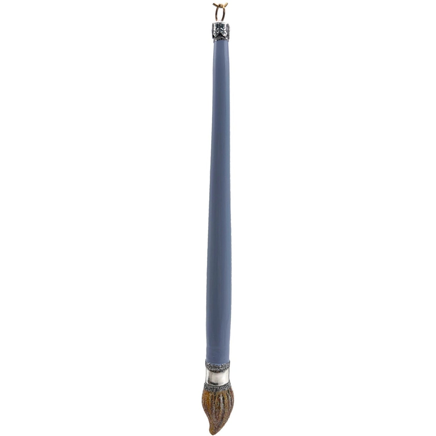 Patricia Breen Let's Paint Light Blue Brush Christmas Tree Ornament Milaegers