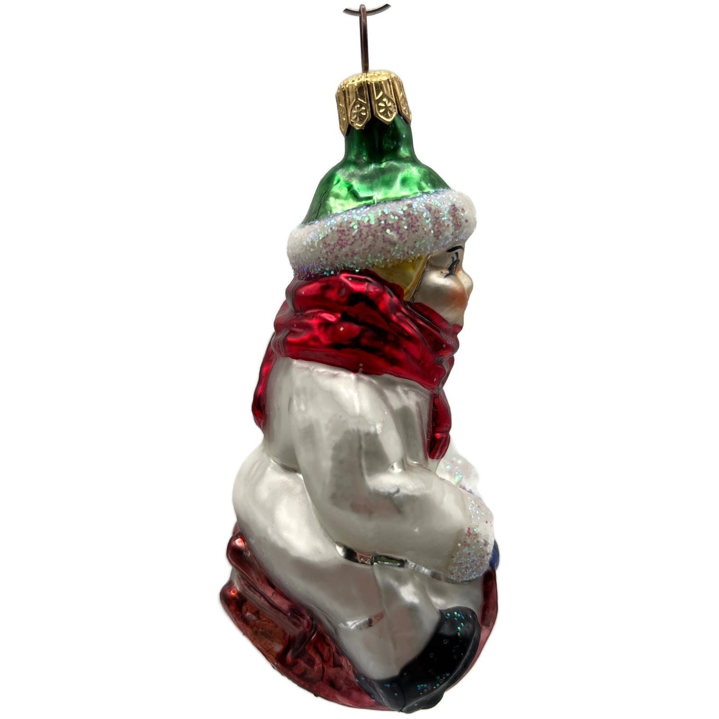 Christopher Radko Here I Go Child Sledding Christmas Tree Ornament 96-186-0
