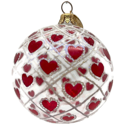 Christopher Radko Petite Many Splendored Heart Valentines Day Ornament 01-0668-0