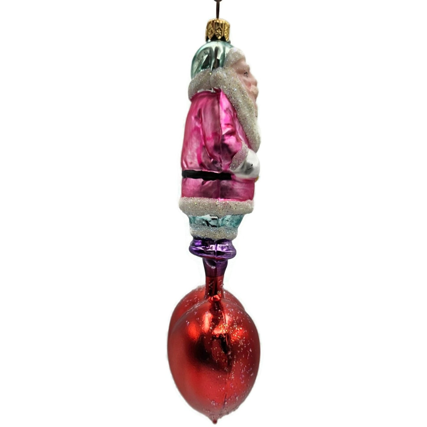 Christopher Radko Heartfelt Santa Claus Red Heart Valentines Christmas Ornament
