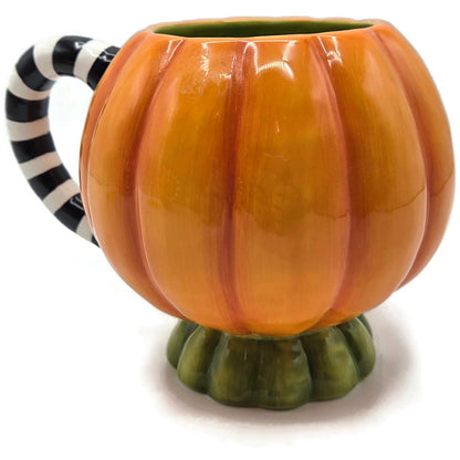Department 56 Halloween Google Eye Pumpkin Coffee Tea Mug Cup Ceramic 56.34599