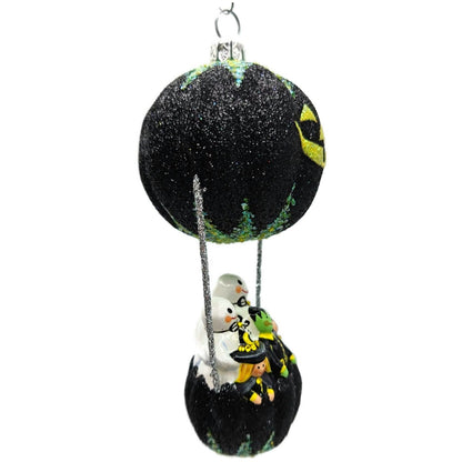 Patricia Breen Sweet Seekers Black Pumpkin Ghost Bat Halloween Tree Ornament