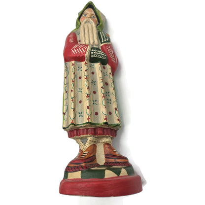 Vaillancourt Scandinavian Cubistic Father Chalkware Folk Art Christmas Figurine