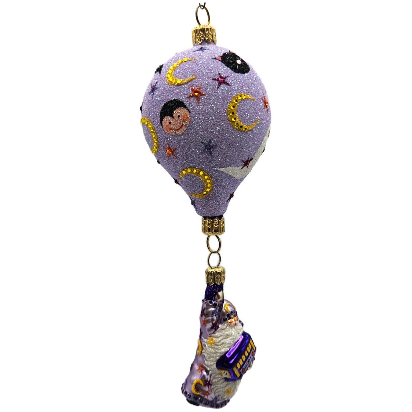 Patricia Breen Santa For Karen Halloween Icons Balloon Moon Stars Ornament Gumps