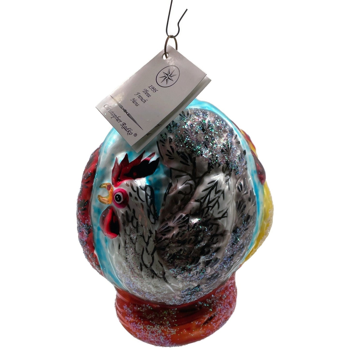 Christopher Radko Three French Hens 12 Days Of Christmas Tree Ornament