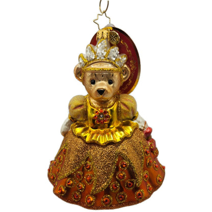 Christopher Radko Muffy Millennium Memory Gold Bear Christmas Ornament 1022544