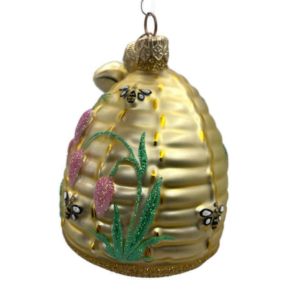 Patricia Breen Wisteria Beeskep Pink Bees Flowers Spring Holiday Tree Ornament