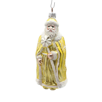 Patricia Breen Santa of the North Citrine Snowflakes Christmas Tree Ornament