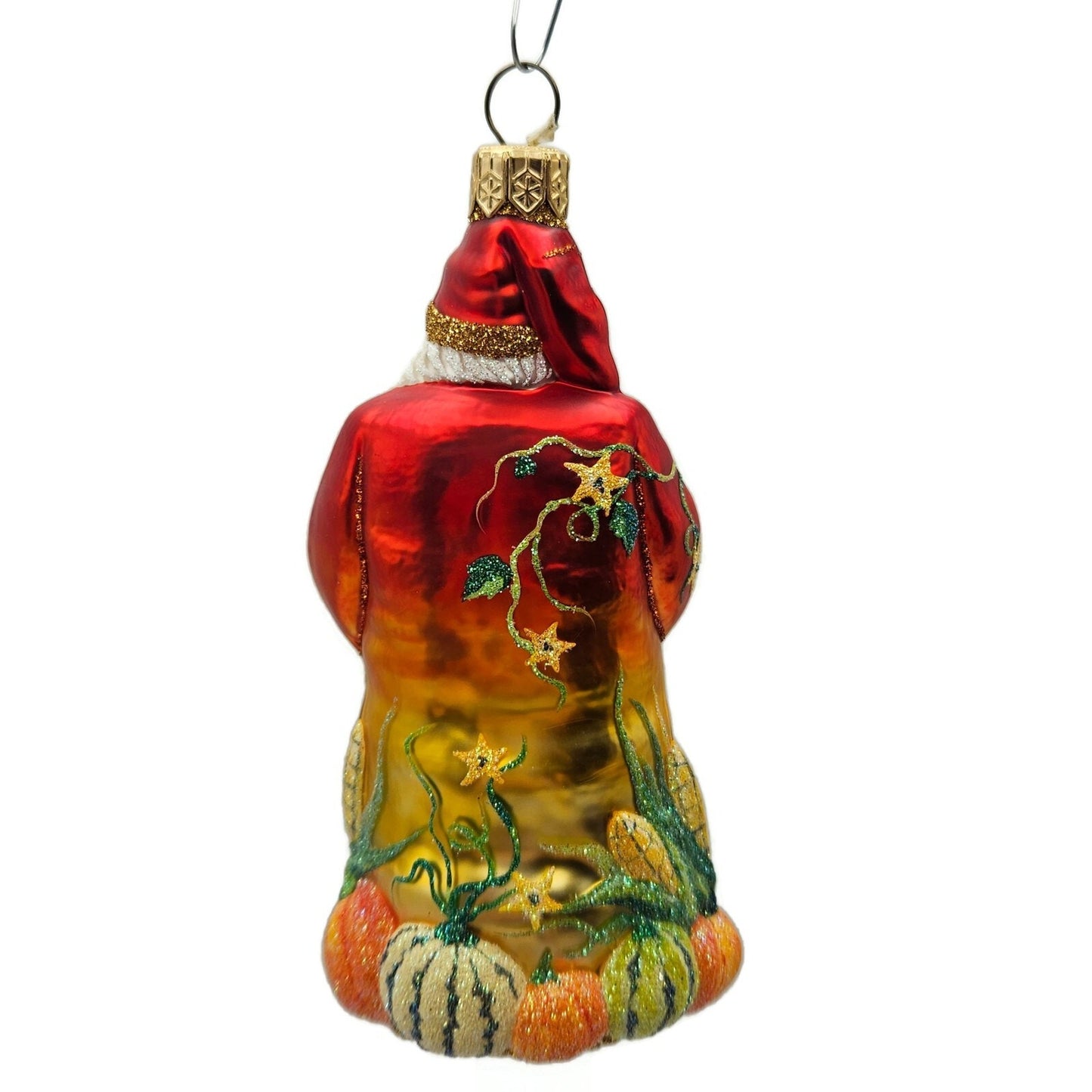 Patricia Breen Harvest Santa Orange Pumpkins Autumnal Fall Christmas Ornament