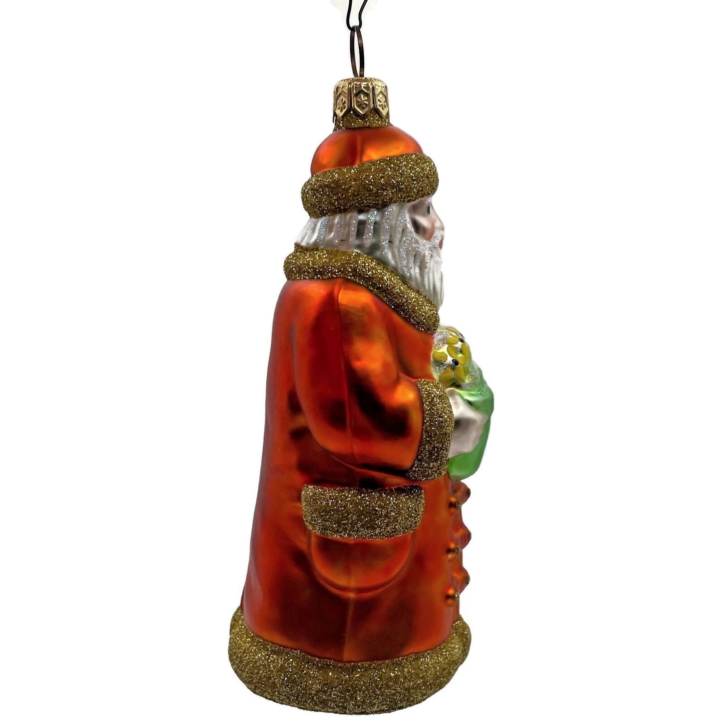 Patricia Breen Trustee Garden Santa Claus Orange Spring Christmas Tree Ornament