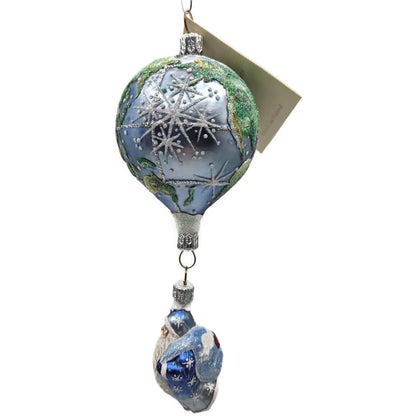 Patricia Breen As Above So Below Santa Balloon Snowflakes Christmas Ornament