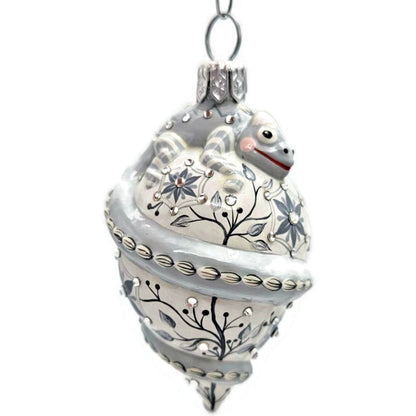 Patricia Breen Topping Chameleon Chinoiserie Graphite Spring Christmas Ornament