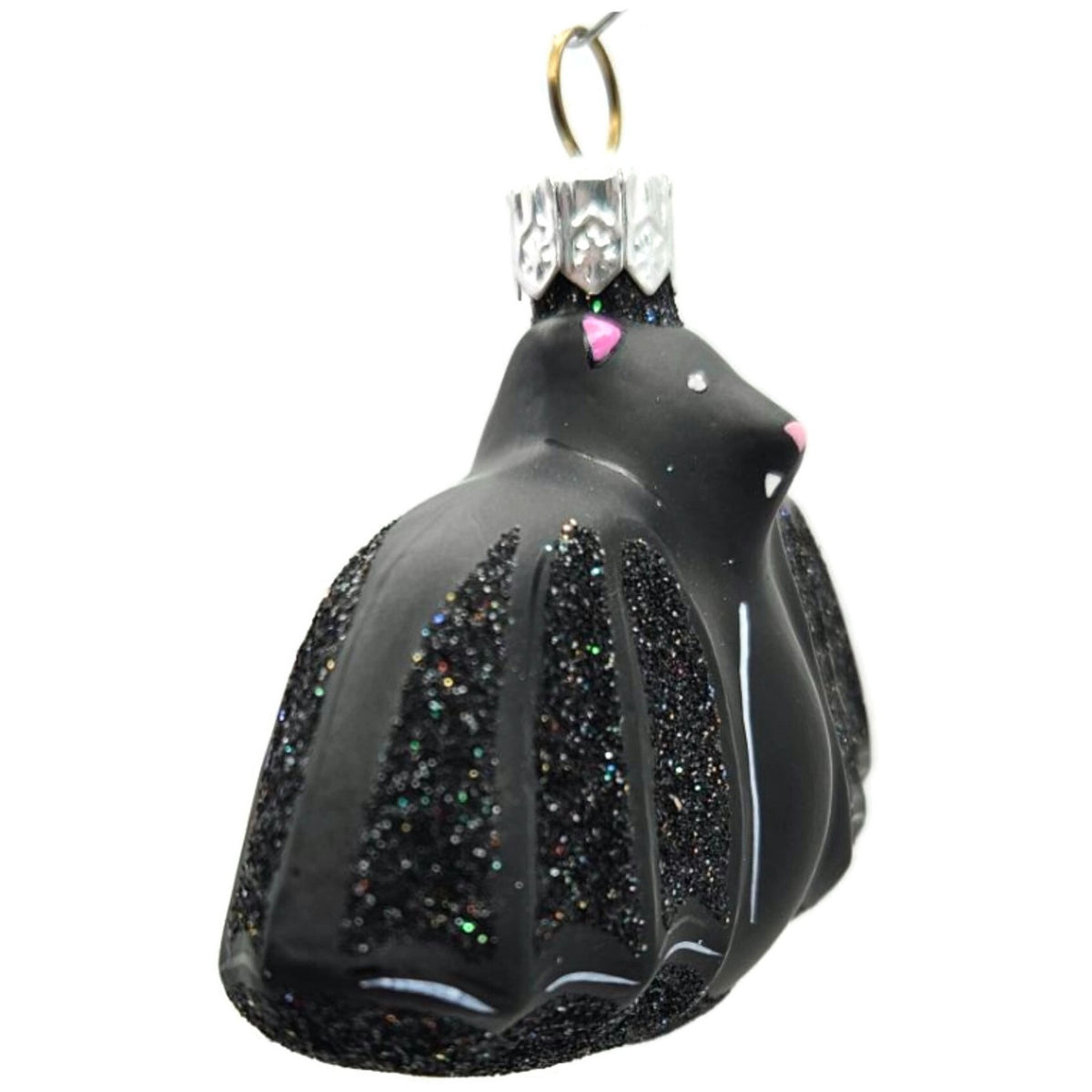 Patricia Breen Henry The Bat Black Glass Halloween Christmas Tree Ornament 2323