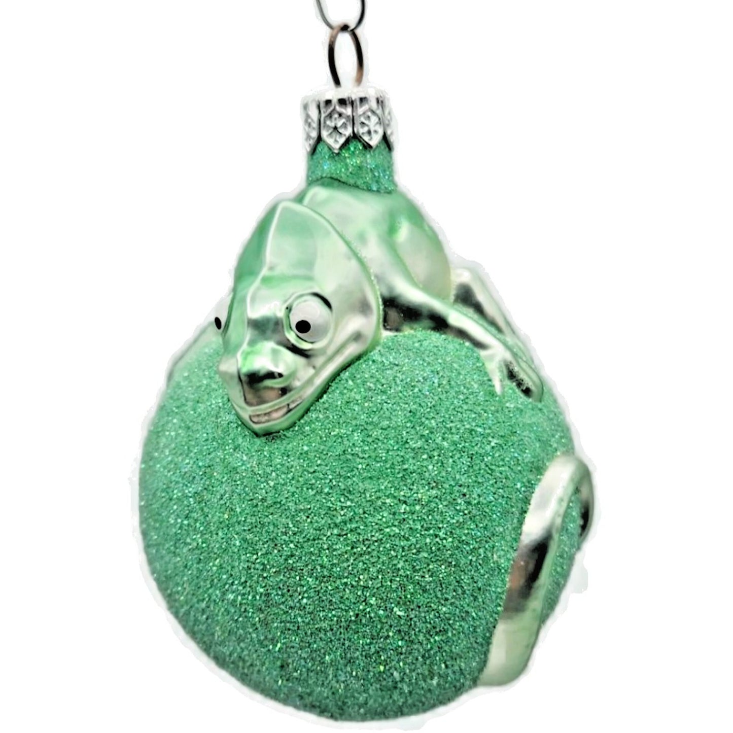 Patricia Breen Chameleon Mint Green Glittered Christmas Holiday Tree Ornament