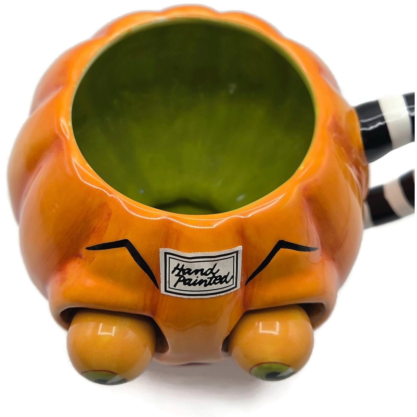 Department 56 Halloween Google Eye Pumpkin Coffee Tea Mug Cup Ceramic 56.34599