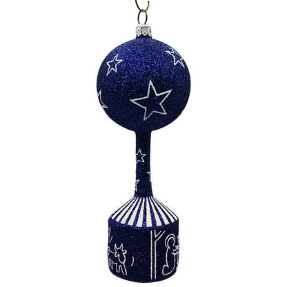 Patricia Breen Keiths Christmas Blue Angel Stars Stripe Nativity Scene Ornament