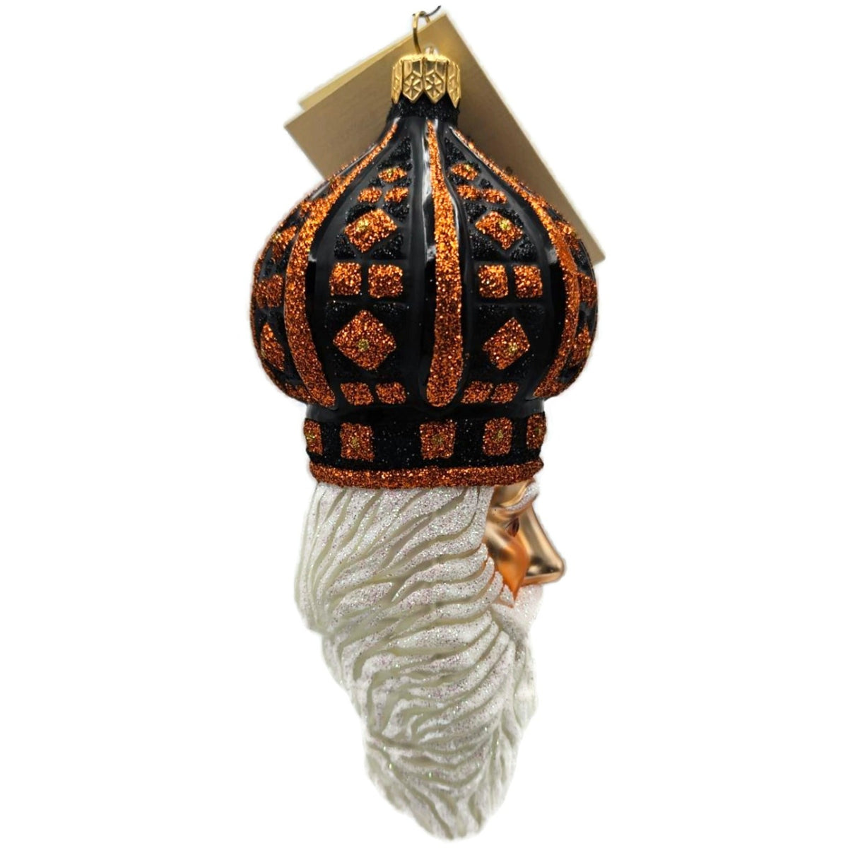 Patricia Breen Bijoux Noel Black Orange Santa Halloween Christmas Ornament 2101